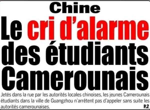 LA XENEOPHOBIE CHINOISE ENVERS LES CAMEROUNAIS EN CHINE . LE SILENCE SUSPECT DU CAMEROUN